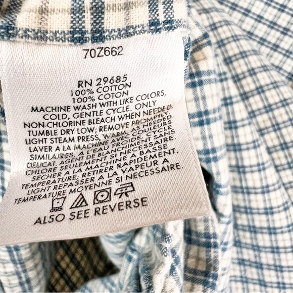 Pendelton Hiking Shirt Mens XL Blue Plaid Short Sleeve Casual Button Down - Picture 5 of 7